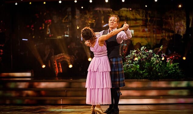 Ross King reportedly had a secret romance with a high-profile BBC presenter following the breakdown of his second marriage (Ross pictured on Strictly last week)