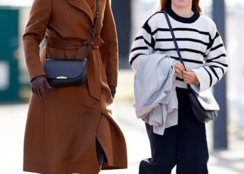 The British royal, 44, and her eldest child (pictured together) made a rare public appearance together on Saturday for the first event of the racing season at the Gloucestershire track