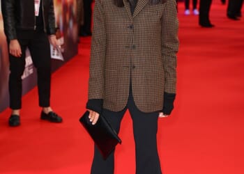 Claudia Winkleman attends a premiere during the 69th BFI London Film Festival on October 14