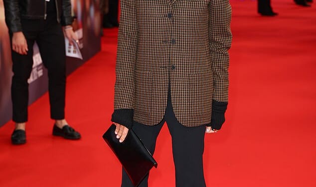 Claudia Winkleman attends a premiere during the 69th BFI London Film Festival on October 14