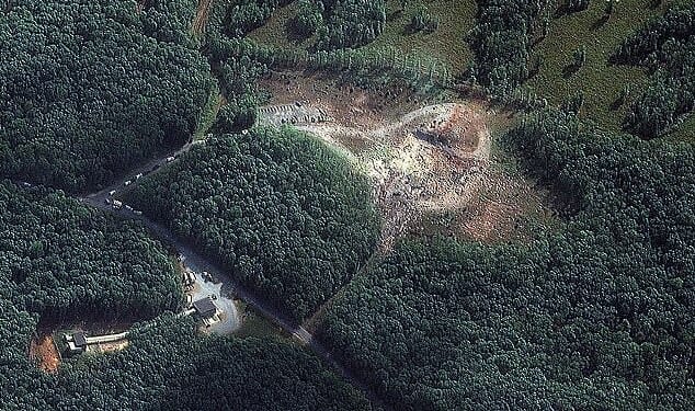 A satellite image showed the devastating aftermath of the blast at a Tennessee explosives factory