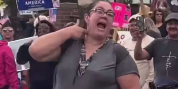 Lucy Martinez, a teacher at Nathan Hale Elementary School, was caught on video mocking the Charlie Kirk assassination at a "No Kings" protest in Chicago, Illinois, on Saturday.