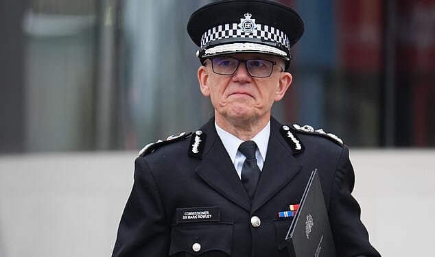 Sir Mark Rowley is pictured speaking to Sky News in July this year