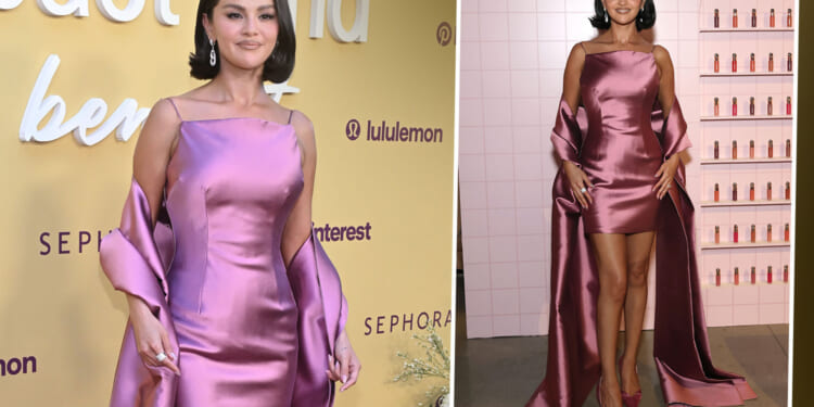 Selena Gomez looks sensational in purple satin mini dress as 2025 Rare Impact Fund Benefit in LA