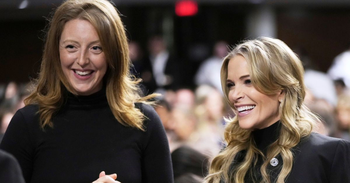 Dr. Casey Means stands next to Megyn Kelly at the confirmation hearing for Robert F. Kennedy Jr. for the Secretary of Health and Human Services position at the Capitol in Washington, DC on Jan. 29, 2025.