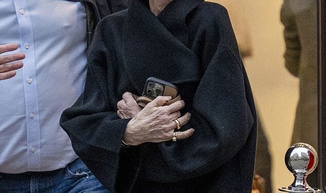 Sharon Osbourne cut a heartbreaking figure as she was pictured for the first time since husband Ozzy's funeral at Miu Miu in London's Bond Street on Thursday