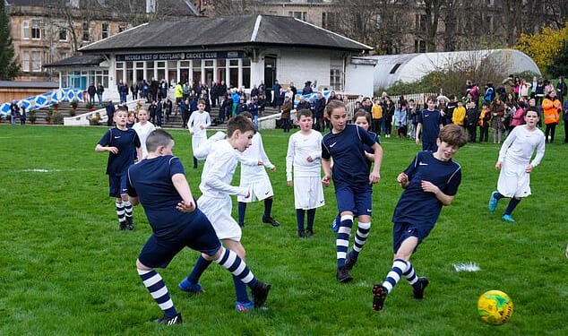Parents of primary school children in south west London have been banned from watching sporting events because of 'concerning behaviours', including shouting abuse. File pic: None of the depicted are accused of the behaviour of which Merton complains