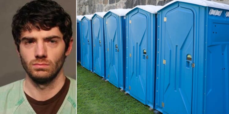 Tyler Pavlick of Des Moines, Iowa, is accused of hiding cameras in portable toilets similar to the ones pictured.