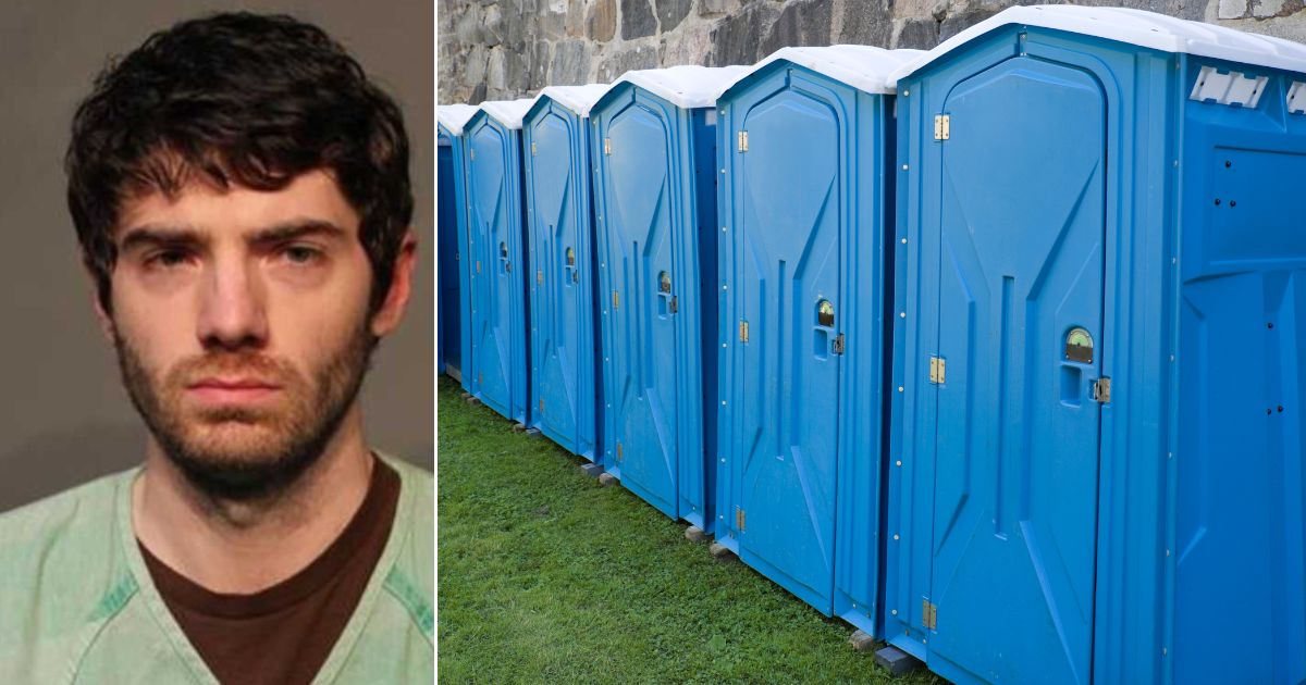 Tyler Pavlick of Des Moines, Iowa, is accused of hiding cameras in portable toilets similar to the ones pictured.
