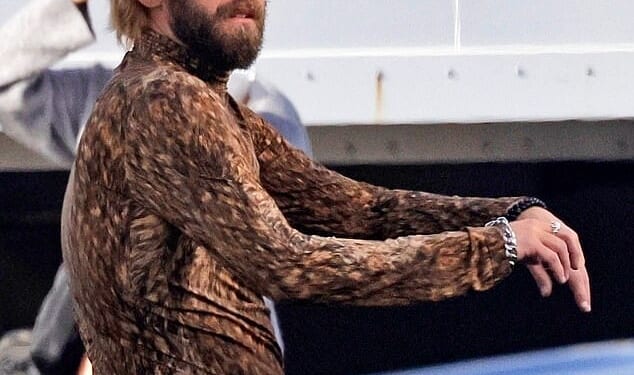 A slim, shaggy-haired figure turned heads on set in Los Angeles this week as he prepared to shoot scenes alongside Kristen Wiig in their highly anticipated film