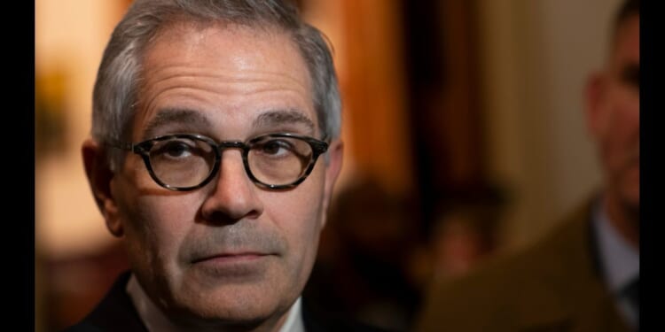 Philadelphia District Attorney Larry Krasner talks to the media at a news conference in Philadelphia, Pennsylvania, on Dec. 30, 2019.