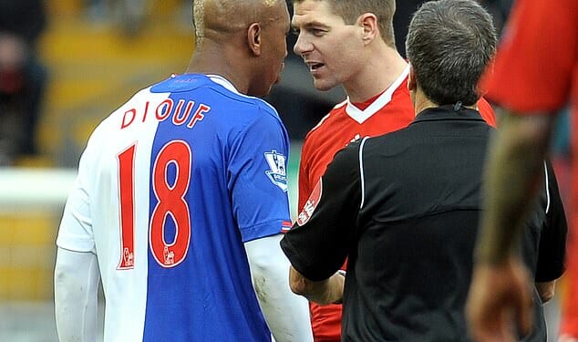 Steven Gerrard has reignited his feud with former team-mate El-Hadj Diouf as he hit out at Liverpool's decision to sign the star