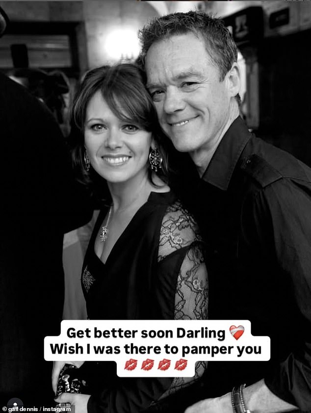 Stefan Dennis's wife Gail revealed her husband's secret health emergency from exactly a year ago as she sent her support