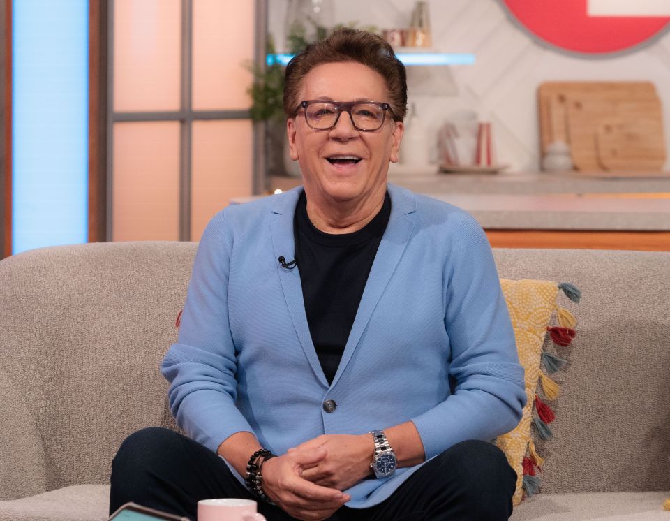 Ross King sitting on a couch on the TV show 'Lorraine'.
