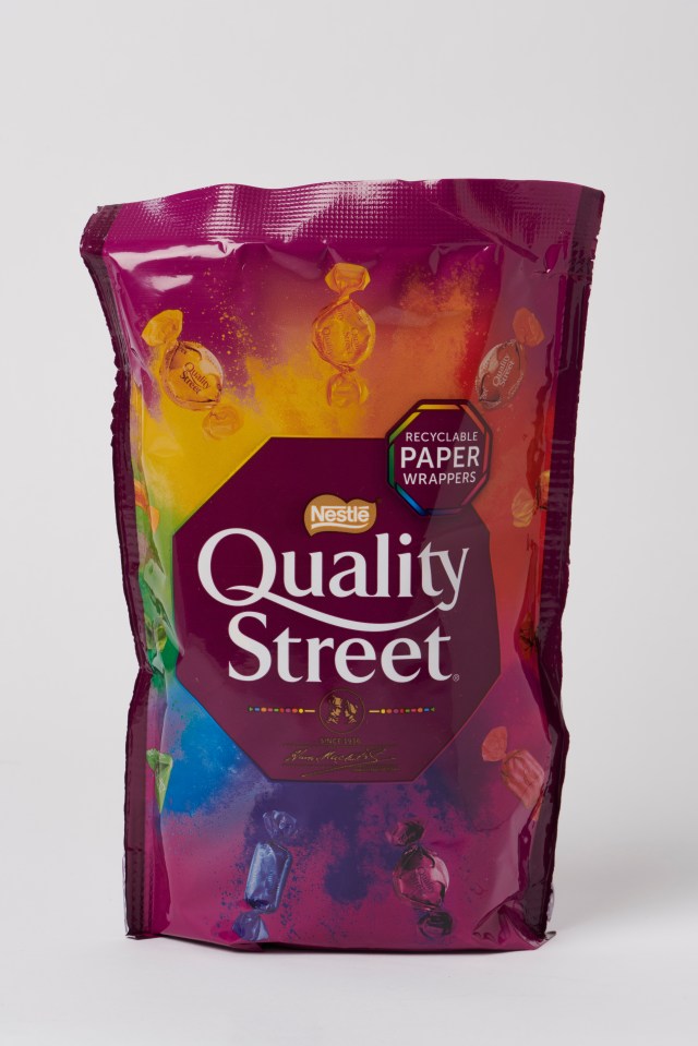 Quality Street chocolate sharing bag.