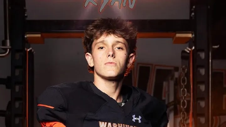 Carson Ryan in his football uniform.