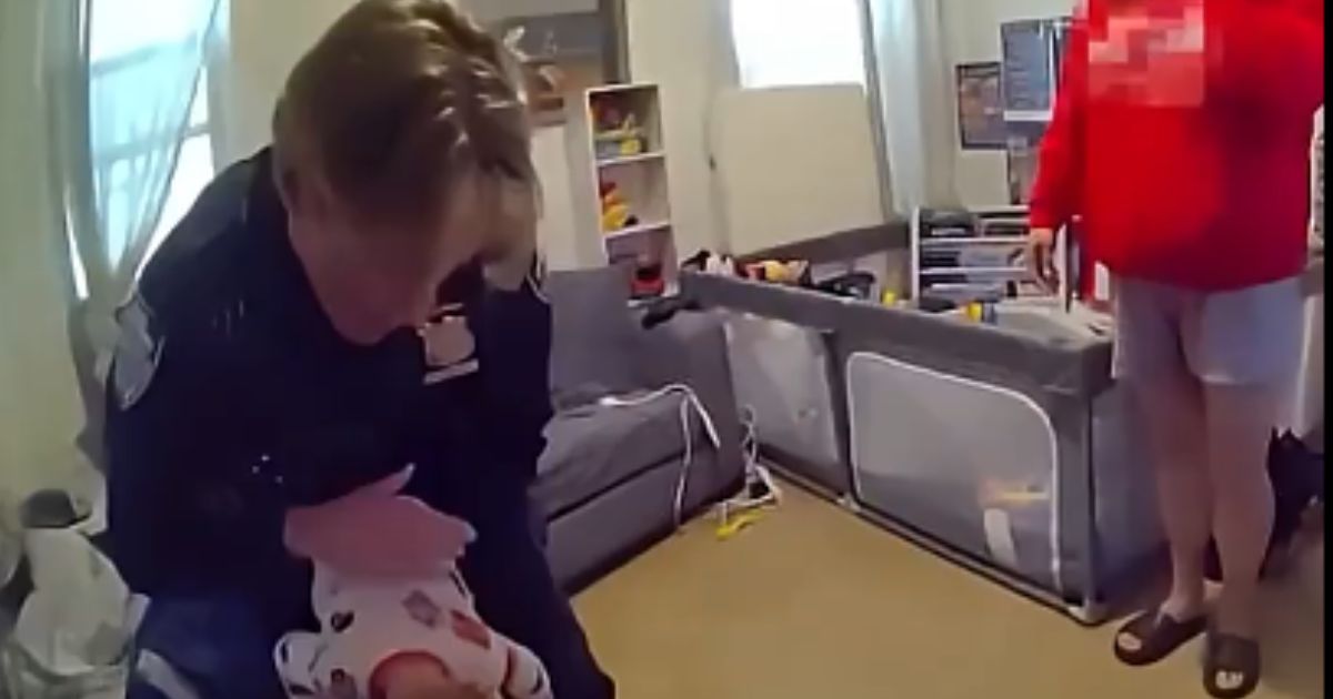 Two rookie NYPD police officers saved the life of a choking 10-month-old boy in footage that went viral on social media.