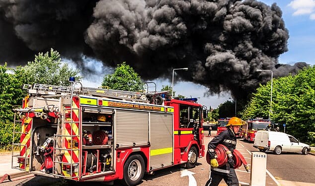 Emergency service: Firefighters are one of the top 10 most in demand roles - and they have an average salary of £36,939