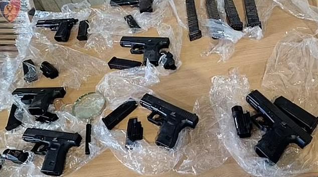 Albanian police seized a large haul of firearms in the port of Durres