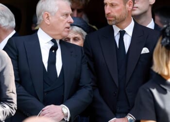 Virginia Giuffre 's highly sought-after first TV interview about her accusations against Andrew was 'never aired', the late Epstein accuser has claimed in her posthumously released memoir. Andrew is seen here with Prince William at the late Duchess of Kent's funeral