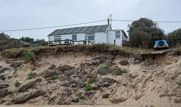 Homes in Hemsby, Norfolk are facing demolition due to high exposure to coastal erosion and the potential for them to fall into the sea