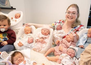 Jess Ellis, 29, from Newham, London, says she practises parenting with her 15-strong collection of reborn dolls; she first became interested in the lifelike hand-painted dolls in 2020 after a battle with Polycystic Ovary Syndrome (PCOS)