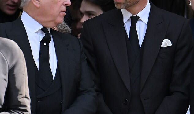 The Prince of Wales appeared to reveal his true thoughts about Andrew during the Duchess of Kent's funeral last month
