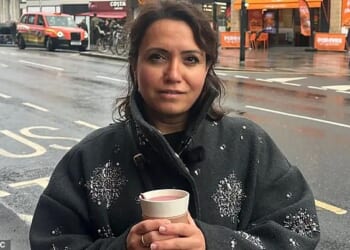 Burcu Yesilyurt (pictured) was slapped with a £150 fine by council officers after pouring the remnants of her coffee down the drain