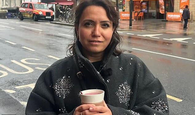 Burcu Yesilyurt (pictured) was slapped with a £150 fine by council officers after pouring the remnants of her coffee down the drain