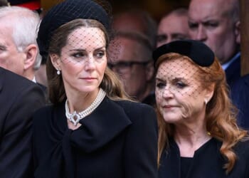 Striking video footage captured as the Royals stood on the steps of Westminster Cathedral in mid-September showed Kate appearing to deliberately ignore Fergie by refusing to engage in any conversation, while also turning her head as she walked past