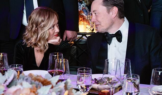 Pictures shared online showed the Tesla founder and the Italian Prime Minister gazing into each other's eyes at the Global Citizen Awards in New York City in September, 2024