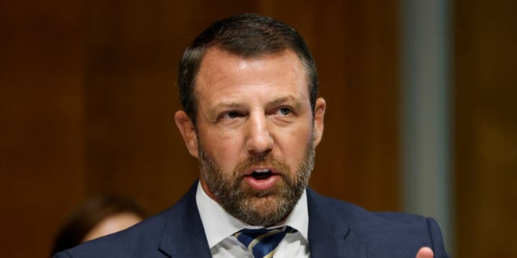 Sen. Markwayne Mullin, a Republican from Oklahoma, speaks during a Senate Committee on Health, Education, Labor, and Pensions hearing in the Dirksen Senate Office Building on Sept. 17, 2025, in Washington, D.C.