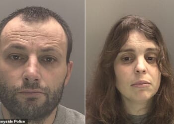 Klevi Pirjani, 37, (left) and his partner Nivalda Santos Pirjani (right), 34, of Seacombe, Wirral, were convicted of murder, causing or allowing the death of a child and grievous bodily at Liverpool Crown Court today.