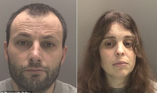 Klevi Pirjani, 37, (left) and his partner Nivalda Santos Pirjani (right), 34, of Seacombe, Wirral, were convicted of murder, causing or allowing the death of a child and grievous bodily at Liverpool Crown Court today.
