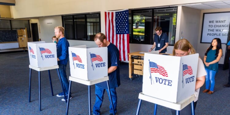 Americans voting in an election.