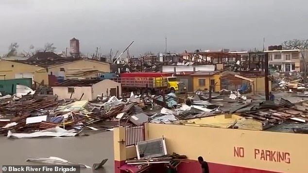 Video from Black River in St. Elizabeth, one of the worst-hit parishes, shows how winds tore the roofs from buildings and leveled others to the ground