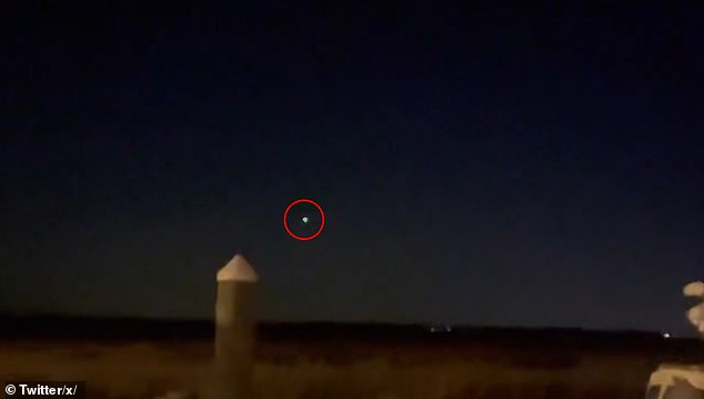 Footage of the bizarre flying objects appeared to show them 'disappearing'