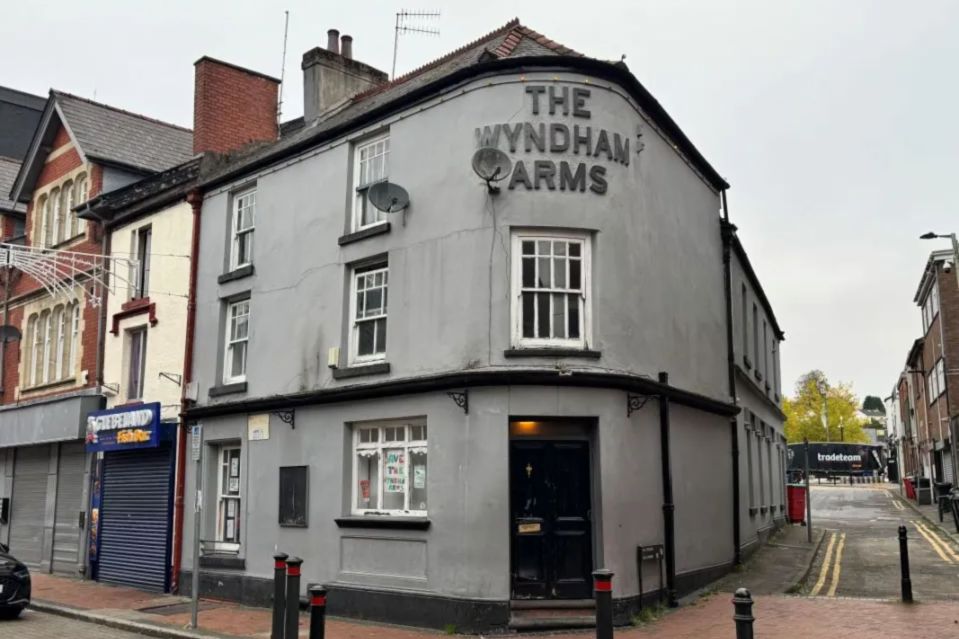 An image collage containing 1 images, Image 1 shows The Wyndham Arms pub in Merthyr Tydfil