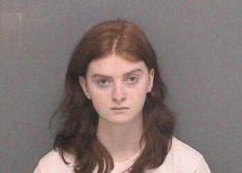 Trinity Shockley in a mugshot photograph taken by the Morgan County Sheriff's Office.