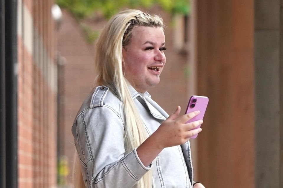 An image collage containing 1 images, Image 1 shows Ciara Watkin pictured outside Teesside Crown Court