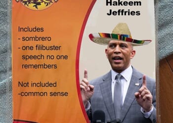 The White House posted this image of a Hakeem Jeffries Spirit Halloween costume which includes a sombrero but no 'common sense'