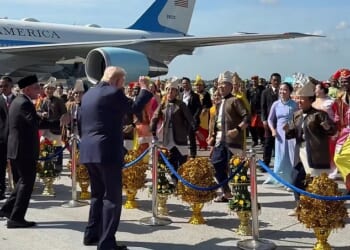 President Donald Trump greeted Malaysian dancers with his signature moves as he kicked off his highly anticipated week-long foreign trip to Asia
