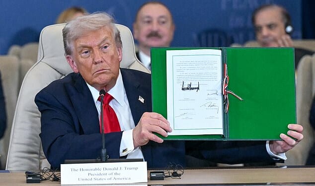 Trump signed the Israel-Hamas ceasefire agreement formally signifying the end of the bloody two-year war