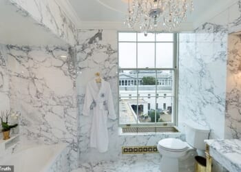 Donald Trump posted photos from inside the new Lincoln Bathroom, which adjoins the famous bedroom at the White House