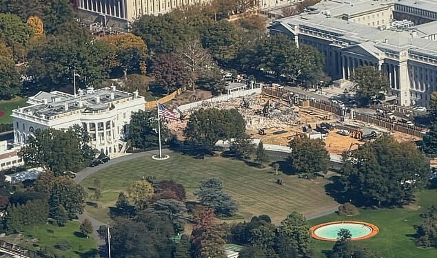Demolition is already underway with the East Wing being torn down to pave the way for Trump's grand new ballroom