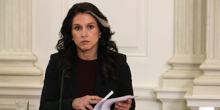 Director of National Intelligence Tulsi Gabbard attends an event in the State Dining Room of the White House on Oct. 23, 2025 in Washington, DC.