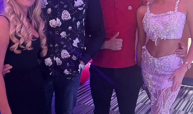 Tyson Fury 's daughter Venezuela has revealed her fiancé was 'all kinds of nervous' about asking her famous father for his permission to propose (Paris, Tyson, Noah and Venezuela seen)