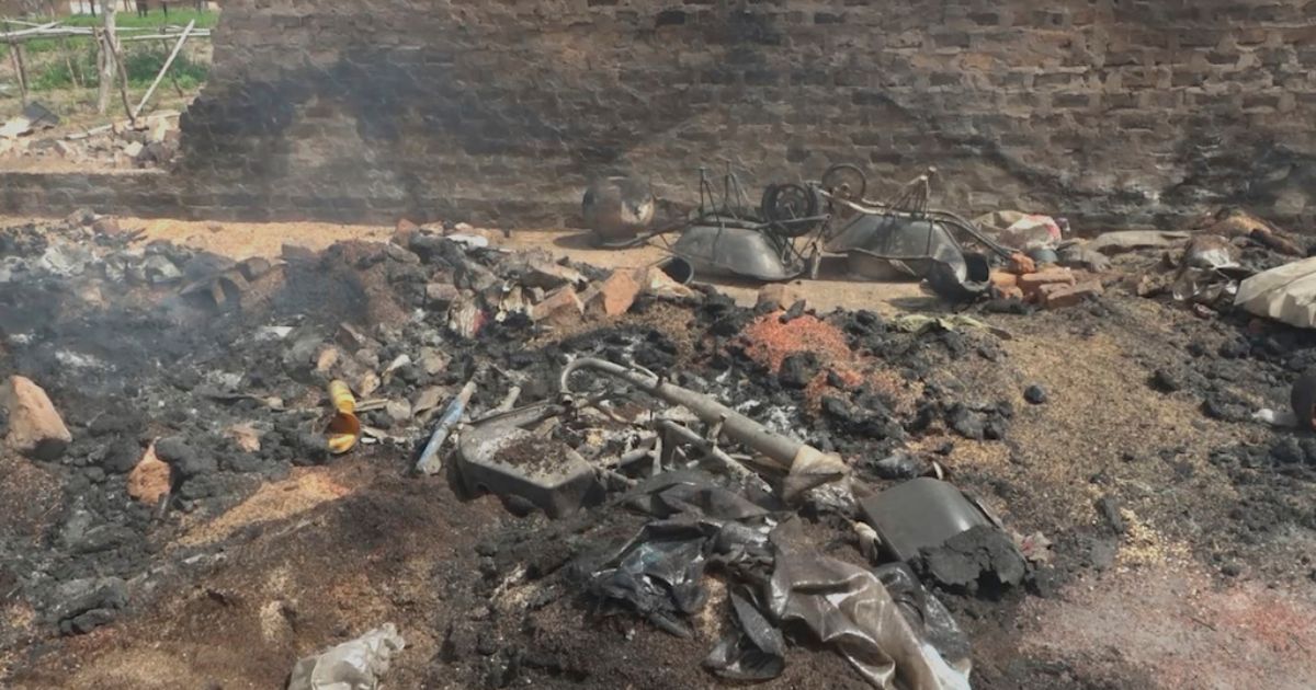 The remnants of a burned house are shown following a deadly attack on the Christian community of Yelwata, Nigeria, that left at least 160 dead and hundreds displaced in June.