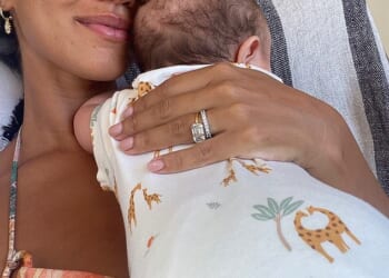 Vick Hope looked every inch the doting mum as she cradled her newborn son Micah as she shared a series of sweet Instagram snaps on Sunday