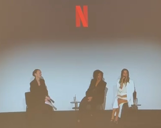 Holding back her emotion as she thanked her beloved family, she said: 'My children - Brooklyn, Romeo, Cruz, Harper - and David - oh my God he¿s not a child! - I was doing so well without [prompt] cards as well!'